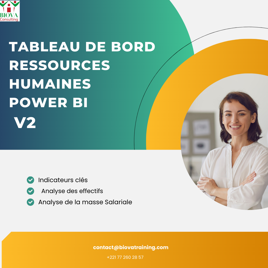 Tableau de bord des  ressources humaines avec  Power BI V2